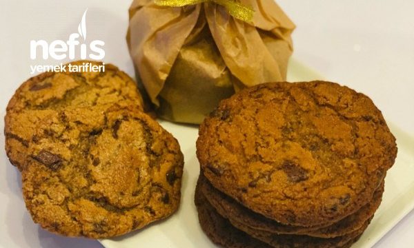Kıyır Kıyır Çikolata Parçalı Kolay Cookies / Kurabiyeler