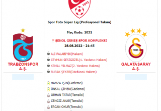 Trabzonspor – Galatasaray Maçı Canlı izle 28.08.2022