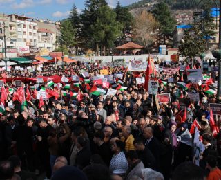 Filistin’de uygulanan soykırıma karşı Tokat ayakta