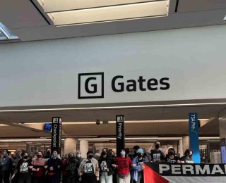 ABD’deki San Francisco Uluslararası Havalimanı’nda Gazze protestosu