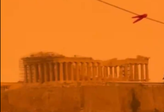 Afrika’dan gelen toz fırtınası Atina’yı Mars’a çevirdi