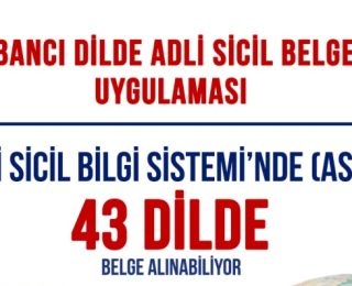 43 dilde adli sicil belgesi veriliyor